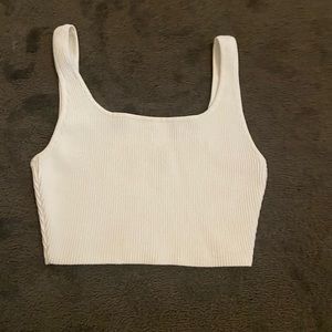 Aritzia Babaton Sculpt Knit Square-neck Cropped Tank